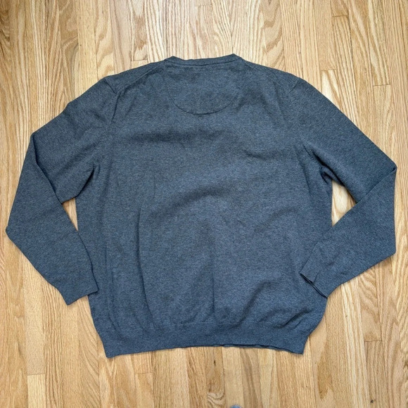 Hudson North V-Neck Grey Cotton/Nylon Sweater - Picture 4 of 4